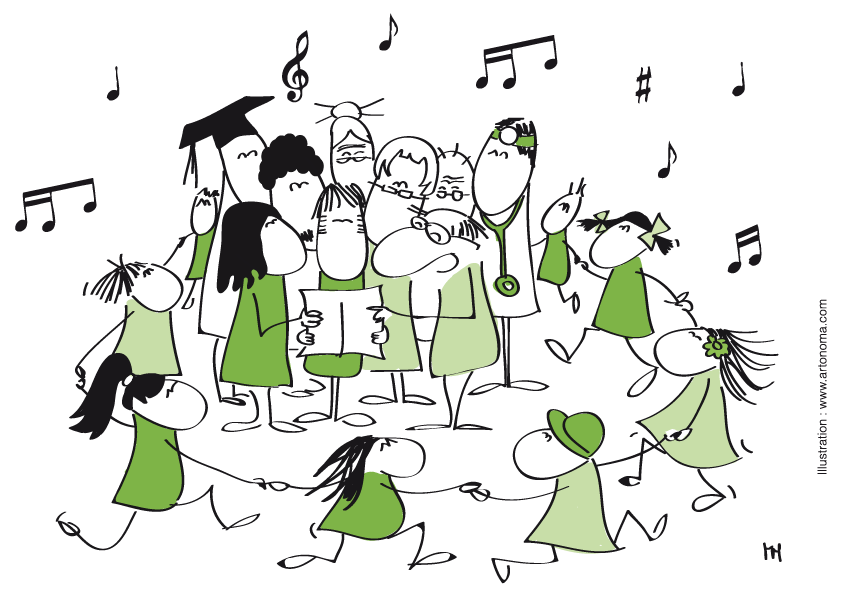 Chorale fond gris format image